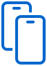 Mobiler icon - blå